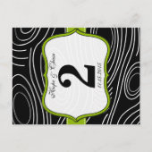 Groen zwart wit, gestyliseerd houtlijstnummer briefkaart (Voorkant)