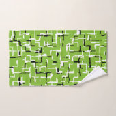Groen zwart wit modern patroon bad handdoek (Handdoek)