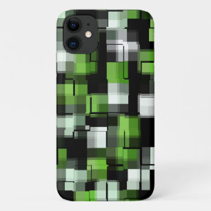Groen zwart wit modern patroon Case-Mate iPhone case