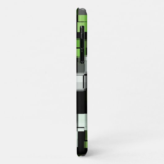 Groen zwart wit modern patroon Case-Mate iPhone case (Achterkant/links)