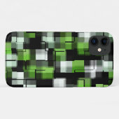 Groen zwart wit modern patroon Case-Mate iPhone case (Achterkant (horizontaal))
