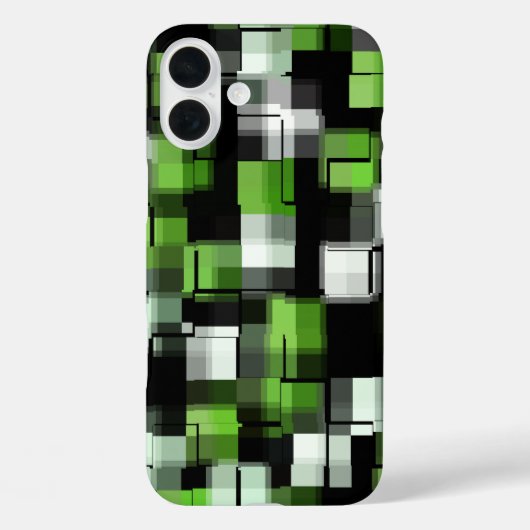 Groen zwart wit modern patroon Case-Mate iPhone case (Achterkant)