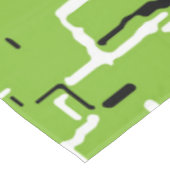 Groen zwart wit modern patroon tafelkleed (Gekanteld)
