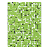 Groen zwart wit modern patroon tafelkleed (Voorkant)