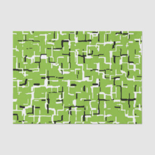 Groen zwart wit modern patroon tissuepapier