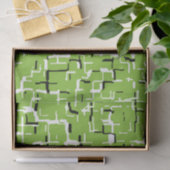 Groen zwart wit modern patroon tissuepapier (Geschenk)