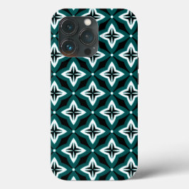 Groen zwart-wit Ogee Patroon Case-Mate iPhone Case