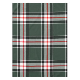 Groen, Zwart, Wit, Rood Tartan Plaid Patroon Tafelkleed