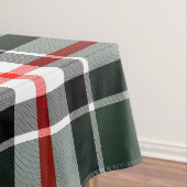 Groen, Zwart, Wit, Rood Tartan Plaid Patroon Tafelkleed (Voorbeeld)
