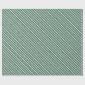 Groen Zwart Wit Strepen Mannelijk Esthetisch Cadeaupapier (Vlak)