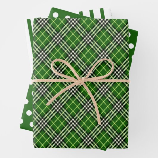 Groen zwart-witte buffels inpakpapier vel (In situ)