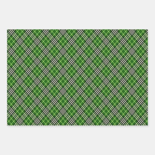 Groen zwart-witte buffels inpakpapier vel (Voorkant)