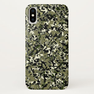 Groen Zwarte Crème Camouflagepatroonprint Case-Mate iPhone Case