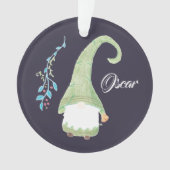 Groen Zweeds kabouter Kerstornament Ornament (voorkant)