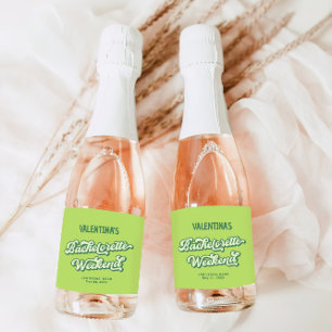 Groen Zwembad Party Bachelorette Champagne Label Sparkling Wijnetiket