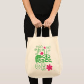 Groen Zwirls VredesTas Tote Bag (Voorkant (product))