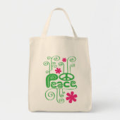 Groen Zwirls VredesTas Tote Bag (Voorkant)