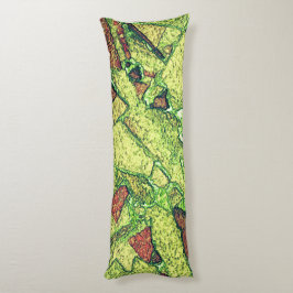 Groenachtig bleek geel geschilderd vulkanisch rots lichaamskussen