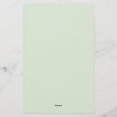 Groenachtig grijs & rood monogram modern minimalis briefpapier (Achterkant)