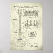 Groenachtig Oud | Gitaar Patent Poster (Voorkant)