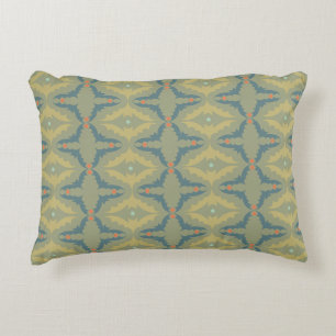 Groenachtig Retro Vintage Patroon Accent Kussen