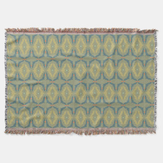 Groenachtig Retro Vintage Patroon Deken