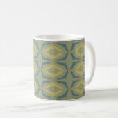 Groenachtig Retro Vintage Patroon Koffiemok (Voorkant rechts)