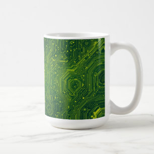 groenachtige cyber koffiemok