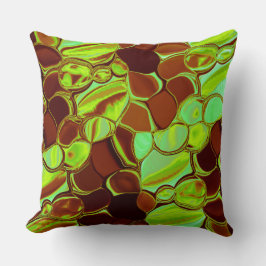 Groenachtige en bruinachtige ronde, metalen percep kussen