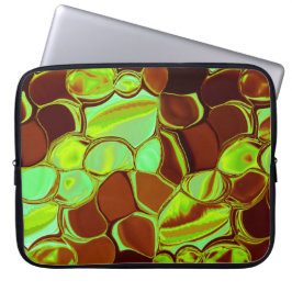 Groenachtige en bruinachtige ronde, metalen percep laptop sleeve