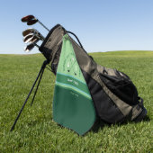 Groenachtige Moderne Kleuren Golfhanddoek met Golf (Groen)