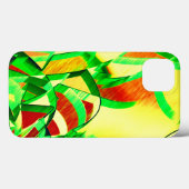 Groenachtige strepen over rood afbeelding met driz Case-Mate iPhone case (Achterkant (horizontaal))