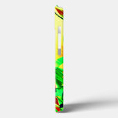 Groenachtige strepen over rood afbeelding met driz Case-Mate iPhone case (Achterkant / Links)
