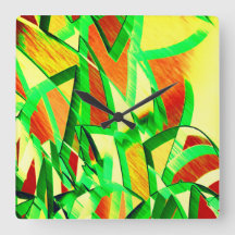 Groenachtige strepen over rood afbeelding met driz