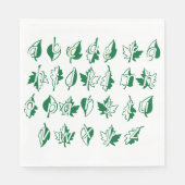 Groenalfabet papieren servetten (Voorkant)