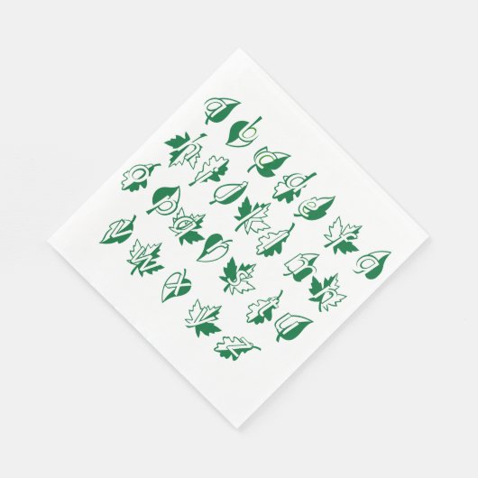 Groenalfabet papieren servetten (Hoek)