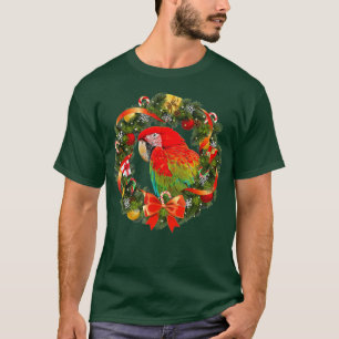 Groenbaard Macaw Parrot kerst T-shirt