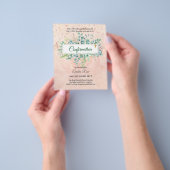 Groenbevestiging Uitnodiging Modern Dubbelzijdig Flyer (Hand)