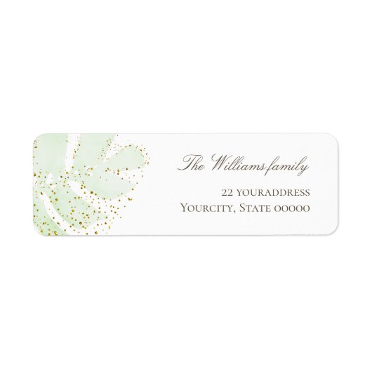 groenbladerblad met etiket glitter (Voorkant)