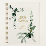 groenbladerplant 2021 planner<br><div class="desc">Een bloemontwerp met mooie waterverf groene bladeren en bladeren. U kunt de kleuren en de tekst op dit plannerboek uitgeven.</div>