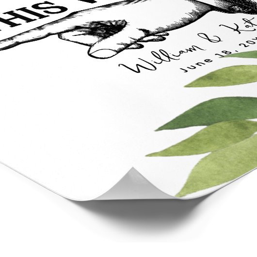 groenbladertje ZO VINGER POINTING SIGN Poster (Hoek)