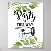 groenbladertje ZO VINGER POINTING SIGN Poster (Voorkant)