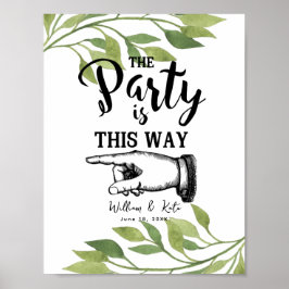 groenbladertje ZO VINGER POINTING SIGN Poster