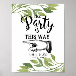 groenbladertje ZO VINGER POINTING SIGN Poster