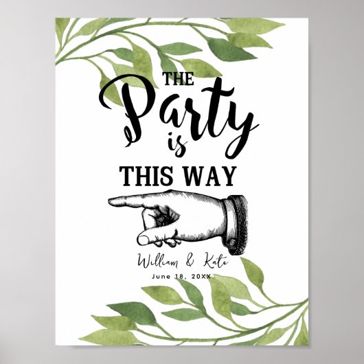 groenbladertje ZO VINGER POINTING SIGN Poster (Voorkant)