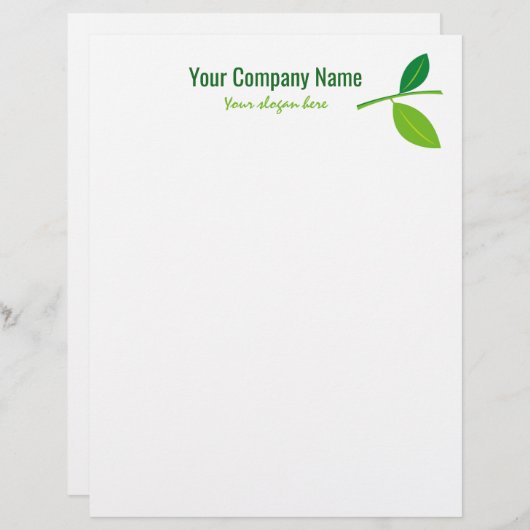 Groenbladertuinbouwbedrijf, logo aangepast briefhoofd (Voorkant / Achterkant)