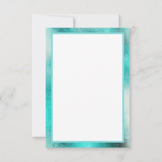 Groenblauw Bedankkaart (Achterkant)