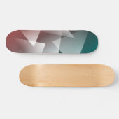 groenblauw bordeauxrood wit persoonlijk skateboard (Horizontaal)