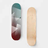 groenblauw bordeauxrood wit persoonlijk skateboard (Voorkant)