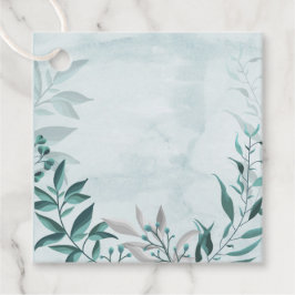 groenblauw gebladerte bedankjes labels